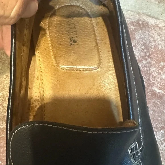 Like New Men's Black Leather Loafers size 11.5 - 12 - Picture 6 of 8
